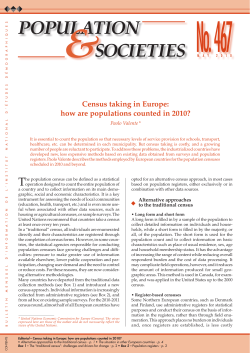 Census taking in Europe: how are populations counted in 2010?