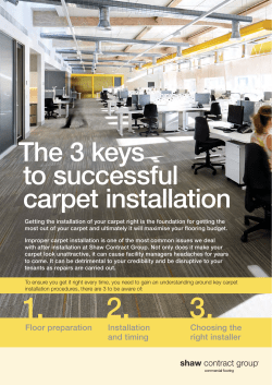 The 3 keys to successful carpet installation