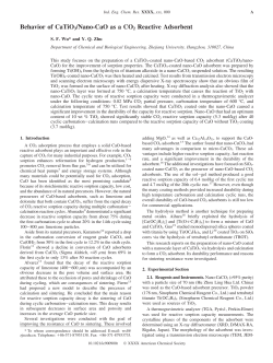 Behavior of CaTiO3/Nano-CaO as a CO2 Reactive Adsorbent