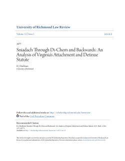 Sniadach Through Di-Chem and Backwards