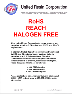 RoHS REACH HALOGEN FREE - United Resin Corporation