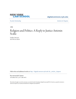 Religion and Politics: A Reply to Justice Antonin Scalia
