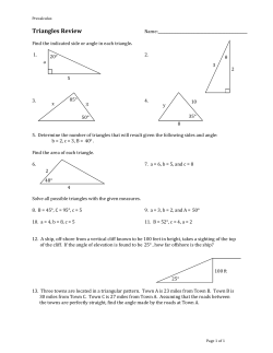Precalculus Worksheet 9