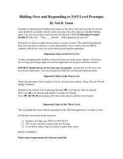 Bidding Over and Responding to 3/4/5 Level
