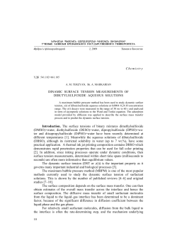 Dinamic surface tension measurements of dibutylsulfoxide aqueous