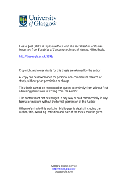 Leslie, Joel (2013) Kingdom without end: the sacralisation of Roman