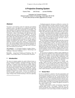 A Projective Drawing System - UNC Computational Systems Biology