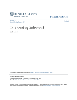 The Nuremburg Trial Revisted