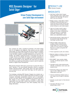 Dynamic Designer - MSC Software Corporation