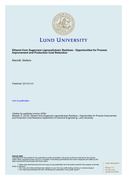 Ethanol from Sugarcane Lignocellulosic Residues