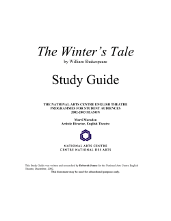 The Winter`s Tale Study Guide