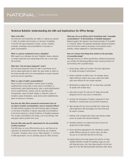 Technical Bulletin - National Office Furniture