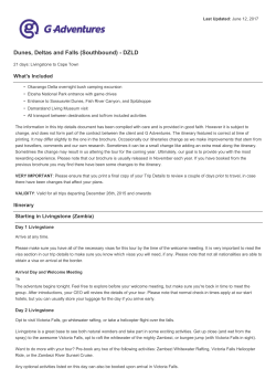 Dunes, Deltas and Falls (Southbound) - DZLD