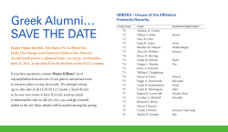 Greek Alumni&hellip; SAVE THE DATE