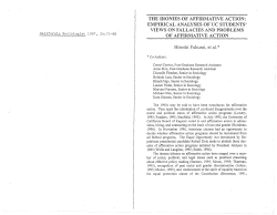 THE IRONIES OF AFFIRMATIVE ACTION