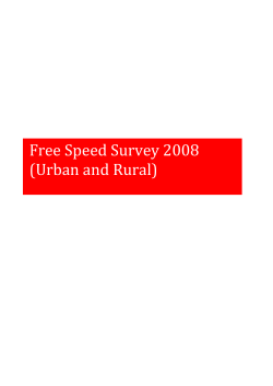 Free Speed Survey 2008 (Urban and Rural)