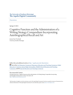 Cognitive Function and the Administration of a Writing Strategy