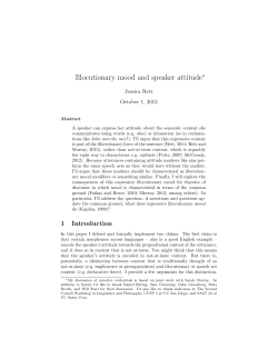 Illocutionary mood and speaker attitude