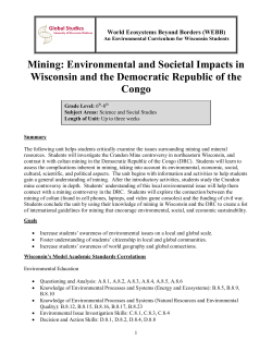 Mining in Wisconsin and the DRC - Global Studies - UW