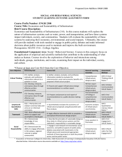 Course Prefix/Number: ENGR 2308 Course Title: Economics and