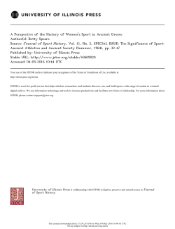 A Perspective of the History of Women`s Sport in