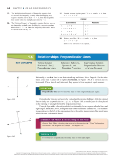 Relationships: Perpendicular Lines 1.6