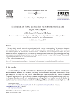Elicitation of fuzzy association rules from positive and negative