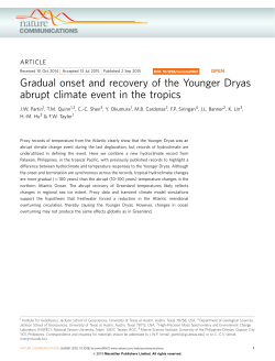 Gradual onset and recovery of the Younger Dryas abrupt climate