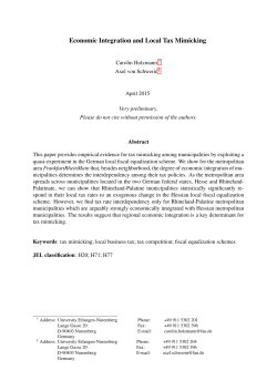 Economic Integration and Local Tax Mimicking