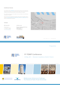 9th FEMIP Conference - European Investment Bank