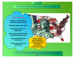 Govt.12b United States foreign policy priorities reflect American