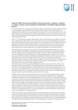 The state and civil liberties in the post-9/11 world