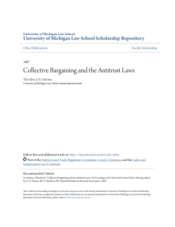 Collective Bargaining and the Antitrust Laws