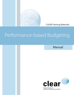 Performance-based Budgeting