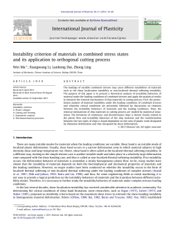 Instability criterion of materials in combined stress states and its