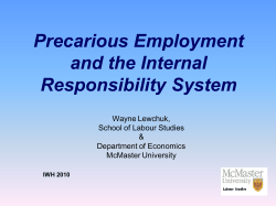 Precarious Employment and the Internal Responsibility System