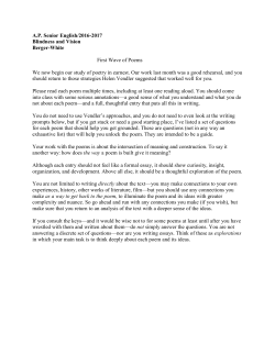 Several of Many Keys First Poems