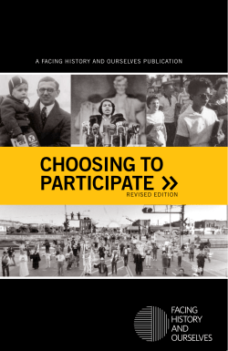 Choosing to Participate - Facing History and Ourselves