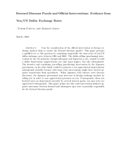Chapter2 Forward Discount Puzzle and Official Interventions