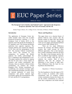 1 The European Court of Justice and National Courts` Approach to