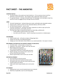 fact sheet &ndash; the amenities