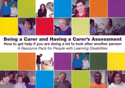 Being a Carer and Having a Carer`s Assessment