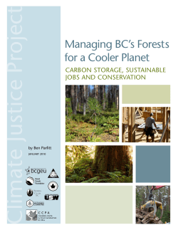 Download: Managing BC`s Forests for a Cooler Planet