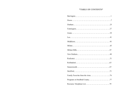 table of contents - Community Partners