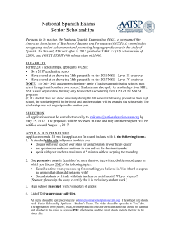 Grant for - National Spanish Exam