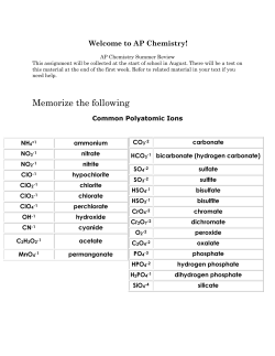 Memorize the following