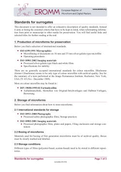 Standards for surrogates