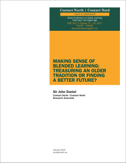 making sense of blended learning: treasuring an