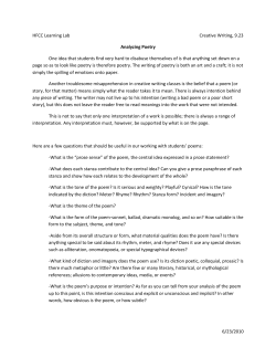 9.23 Analyzing Poetry