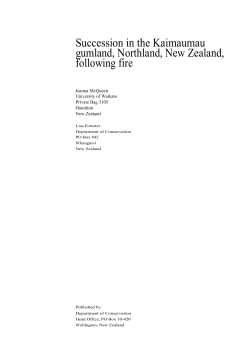 Succession in the Kaimaumau gumland, Northland, New Zealand